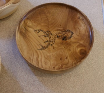 This pyroed platter won a commended certificate for Geoff Christie